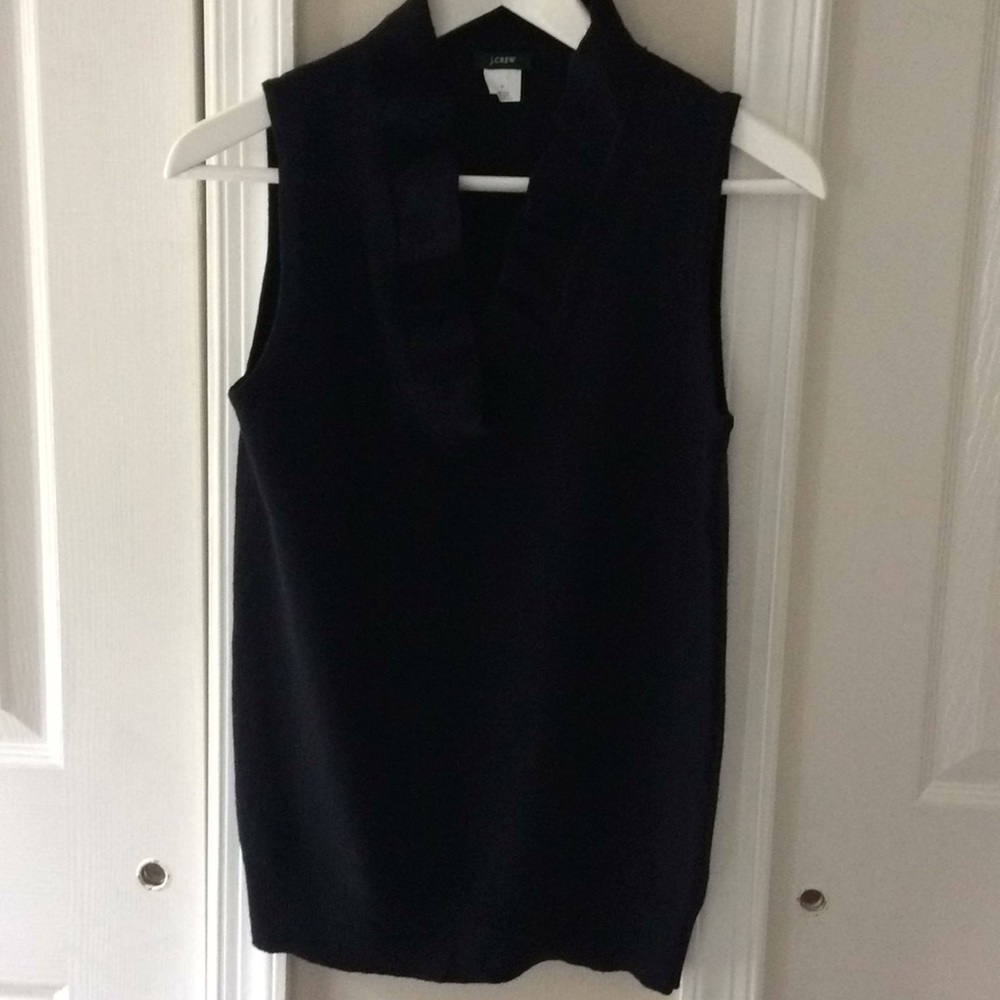 J. Crew V-neck vest with ruffles
